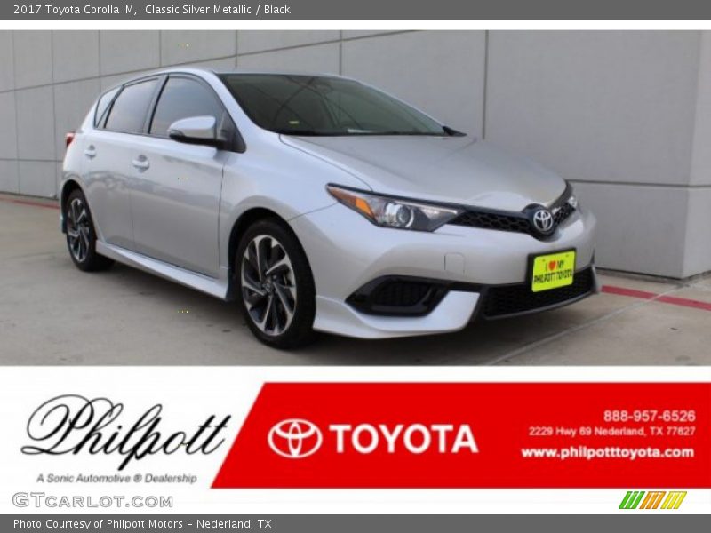 Classic Silver Metallic / Black 2017 Toyota Corolla iM