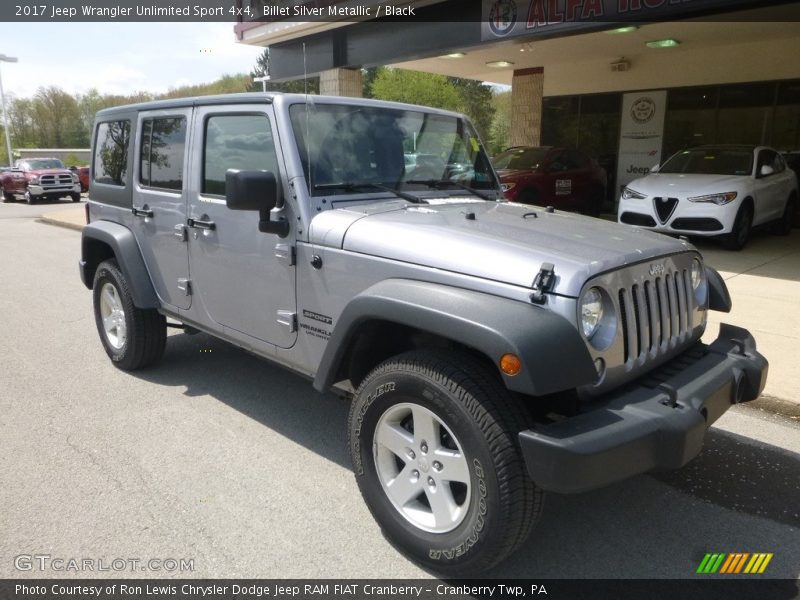 Billet Silver Metallic / Black 2017 Jeep Wrangler Unlimited Sport 4x4