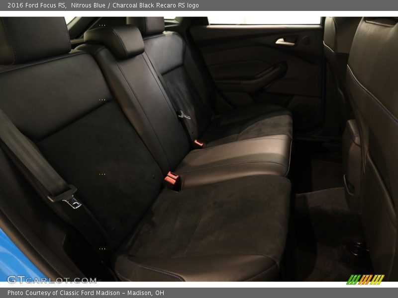 Nitrous Blue / Charcoal Black Recaro RS logo 2016 Ford Focus RS