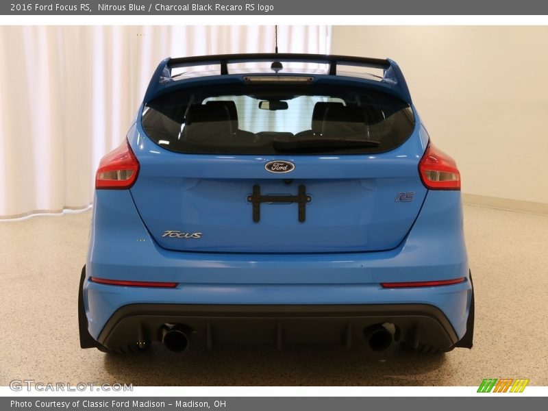 Nitrous Blue / Charcoal Black Recaro RS logo 2016 Ford Focus RS