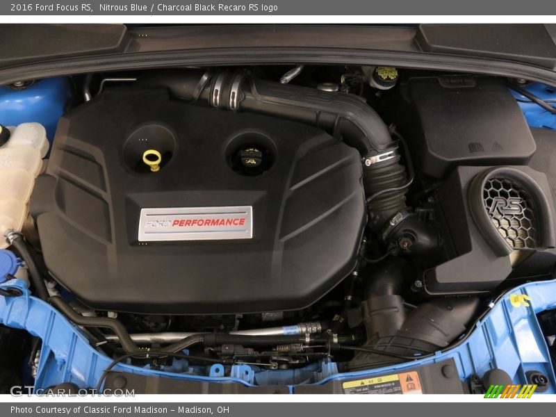 Nitrous Blue / Charcoal Black Recaro RS logo 2016 Ford Focus RS