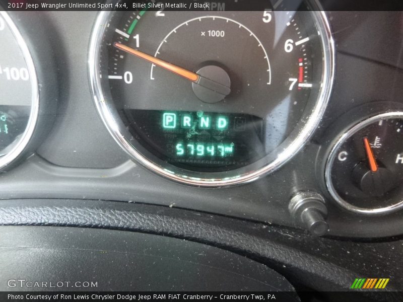 Billet Silver Metallic / Black 2017 Jeep Wrangler Unlimited Sport 4x4