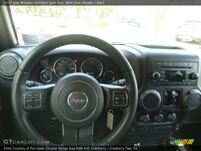Billet Silver Metallic / Black 2017 Jeep Wrangler Unlimited Sport 4x4