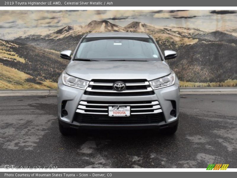 Celestial Silver Metallic / Ash 2019 Toyota Highlander LE AWD