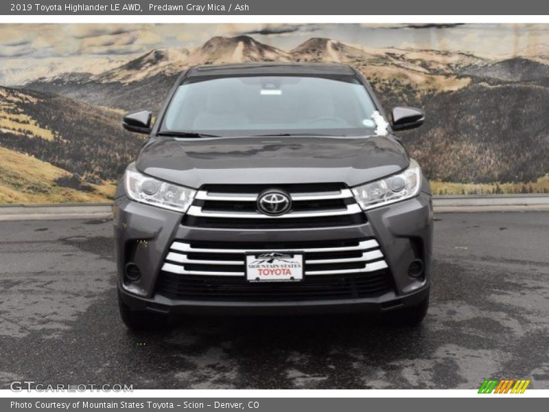 Predawn Gray Mica / Ash 2019 Toyota Highlander LE AWD