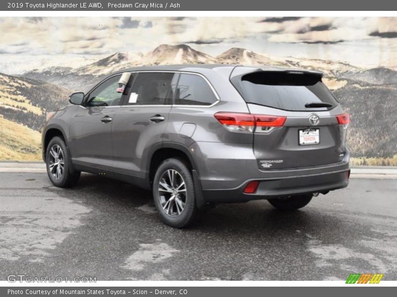 Predawn Gray Mica / Ash 2019 Toyota Highlander LE AWD