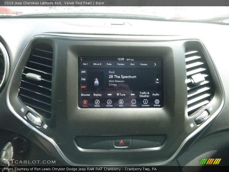 Velvet Red Pearl / Black 2019 Jeep Cherokee Latitude 4x4