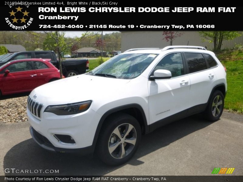 Bright White / Black/Ski Grey 2019 Jeep Cherokee Limited 4x4
