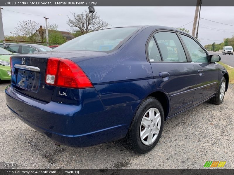 Eternal Blue Pearl / Gray 2003 Honda Civic LX Sedan