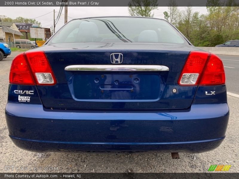 Eternal Blue Pearl / Gray 2003 Honda Civic LX Sedan