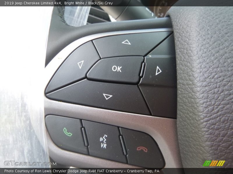 Bright White / Black/Ski Grey 2019 Jeep Cherokee Limited 4x4