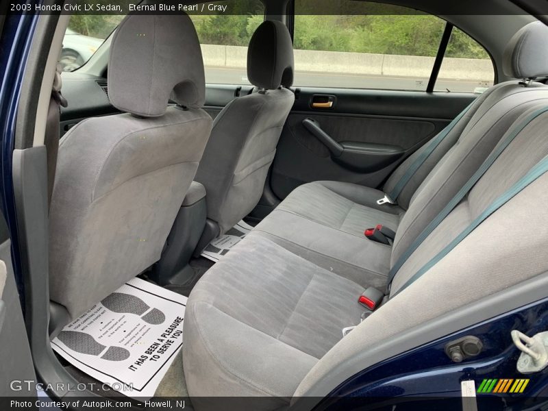 Eternal Blue Pearl / Gray 2003 Honda Civic LX Sedan