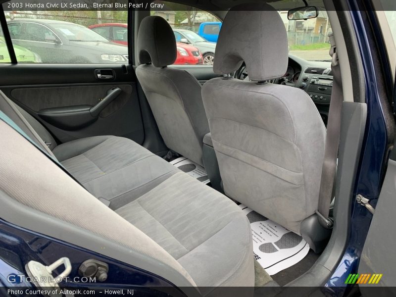 Eternal Blue Pearl / Gray 2003 Honda Civic LX Sedan