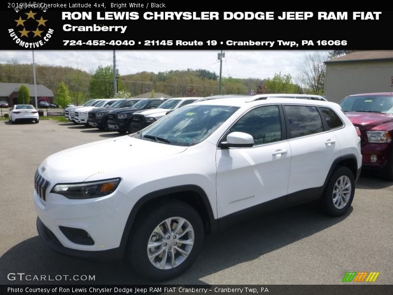 Bright White / Black 2019 Jeep Cherokee Latitude 4x4