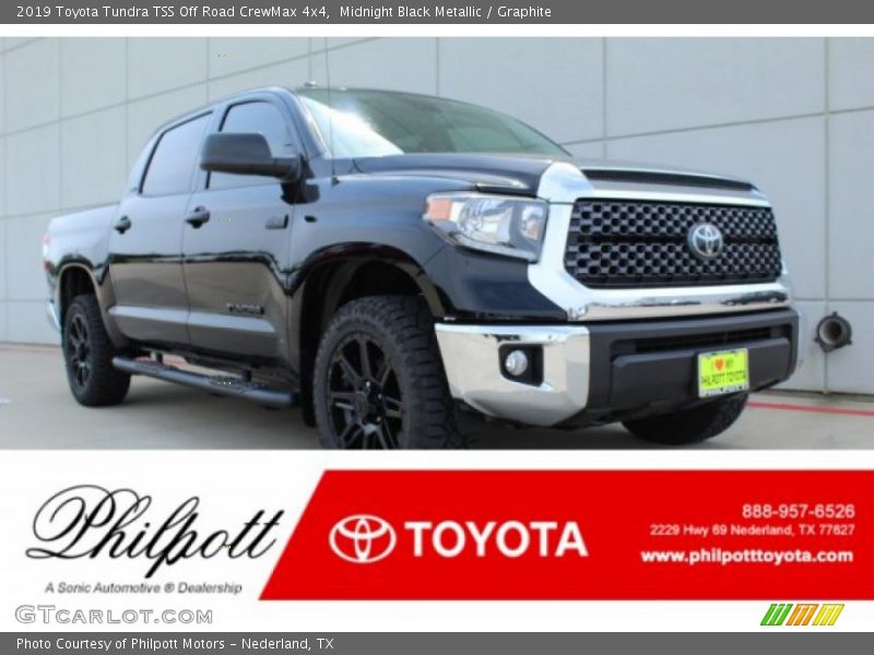 Midnight Black Metallic / Graphite 2019 Toyota Tundra TSS Off Road CrewMax 4x4