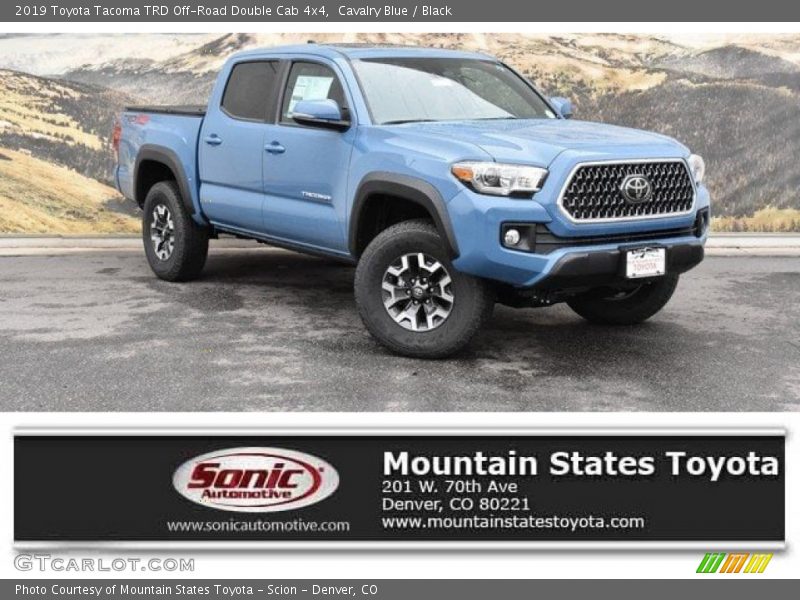 Cavalry Blue / Black 2019 Toyota Tacoma TRD Off-Road Double Cab 4x4