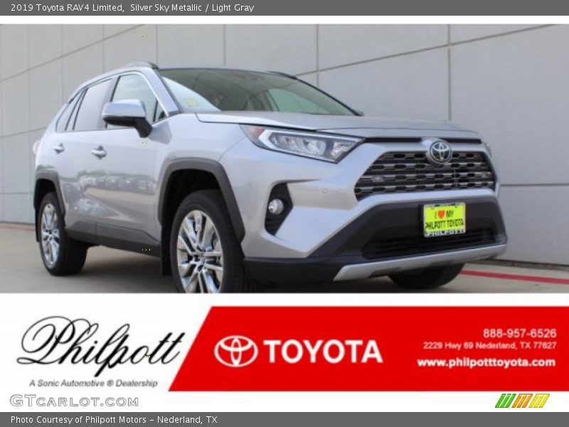 Silver Sky Metallic / Light Gray 2019 Toyota RAV4 Limited