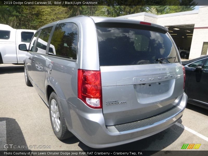 Billet / Black/Light Graystone 2019 Dodge Grand Caravan SE