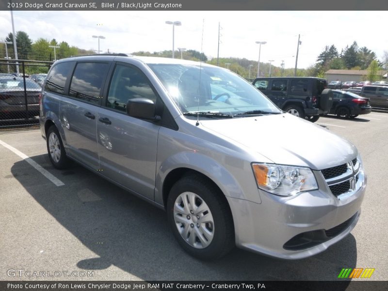 Billet / Black/Light Graystone 2019 Dodge Grand Caravan SE