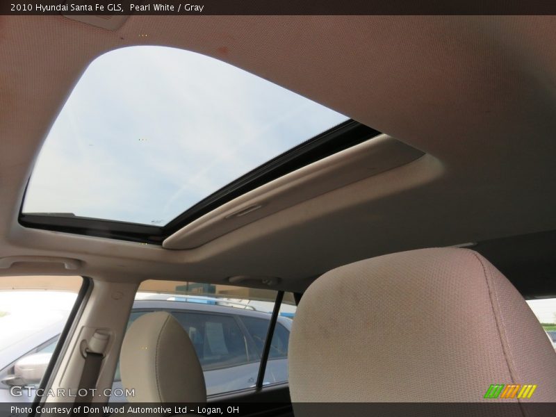 Pearl White / Gray 2010 Hyundai Santa Fe GLS