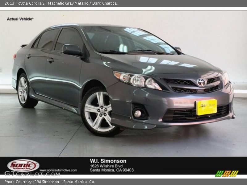 Magnetic Gray Metallic / Dark Charcoal 2013 Toyota Corolla S