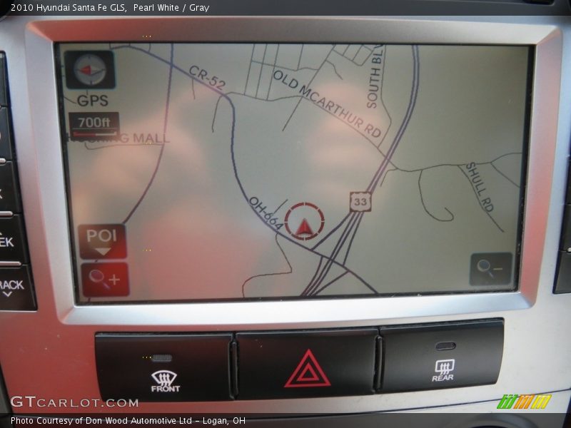Pearl White / Gray 2010 Hyundai Santa Fe GLS