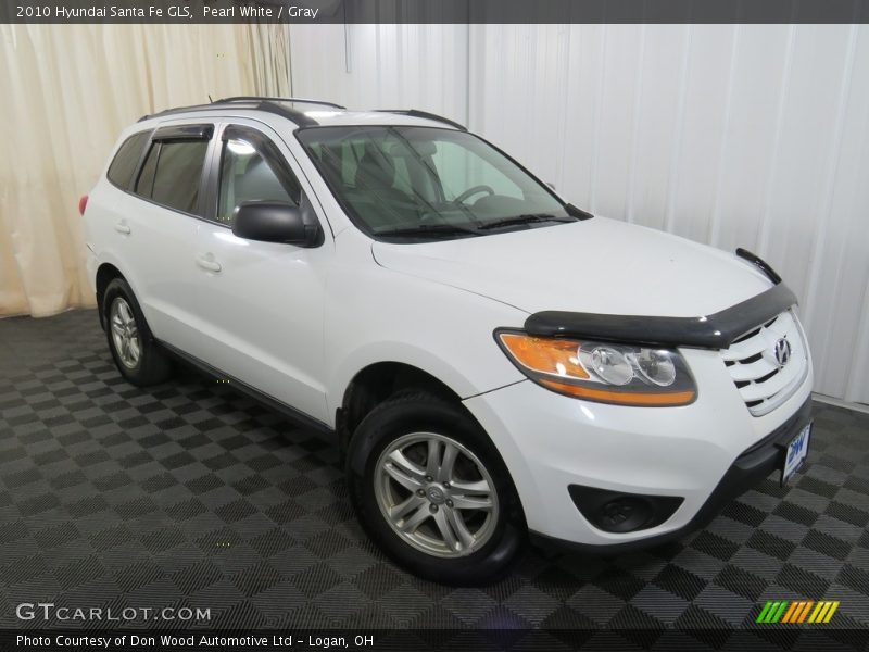 Pearl White / Gray 2010 Hyundai Santa Fe GLS