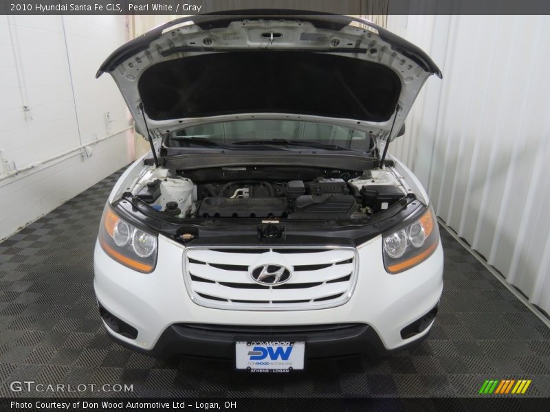 Pearl White / Gray 2010 Hyundai Santa Fe GLS