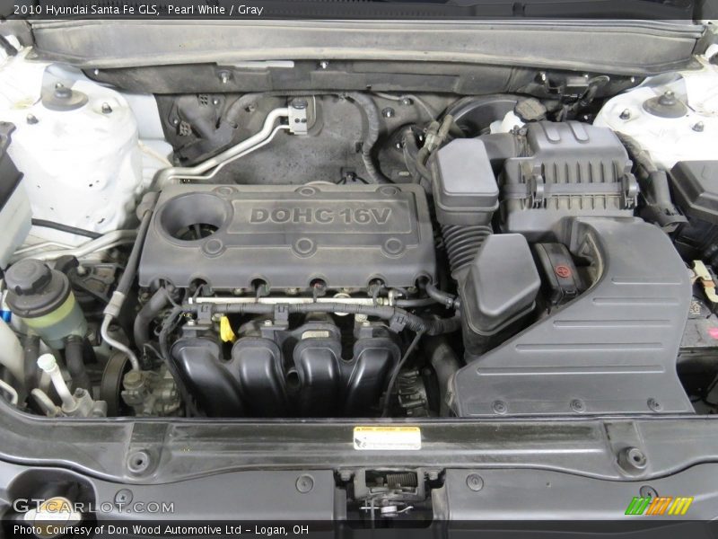 Pearl White / Gray 2010 Hyundai Santa Fe GLS