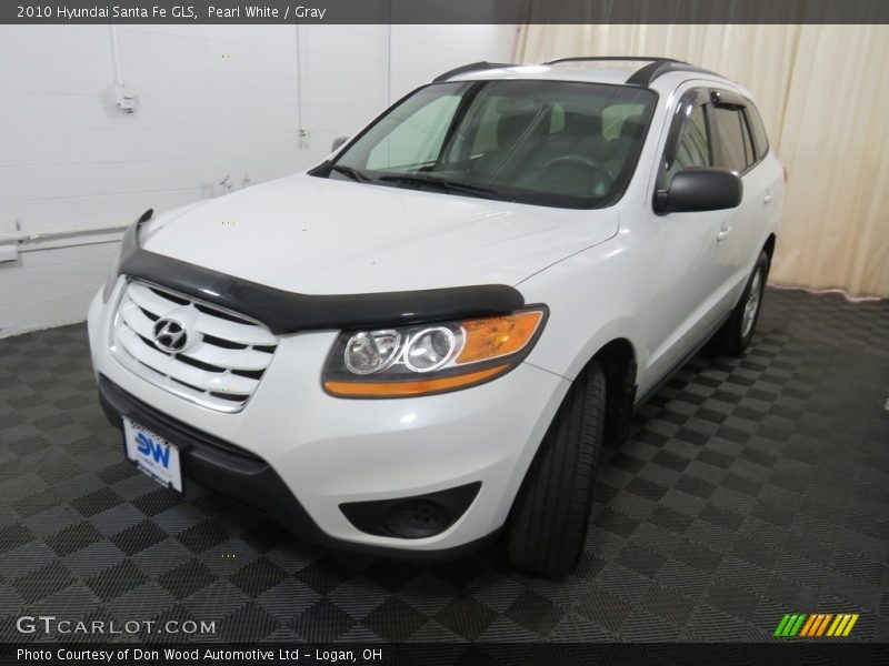Pearl White / Gray 2010 Hyundai Santa Fe GLS