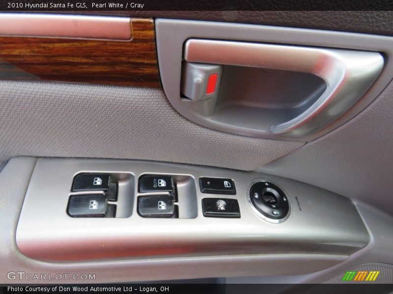 Pearl White / Gray 2010 Hyundai Santa Fe GLS