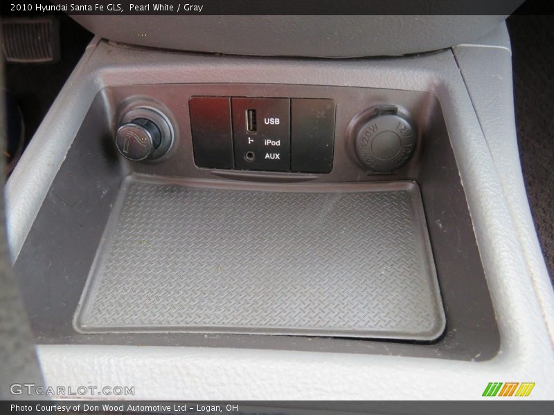 Pearl White / Gray 2010 Hyundai Santa Fe GLS