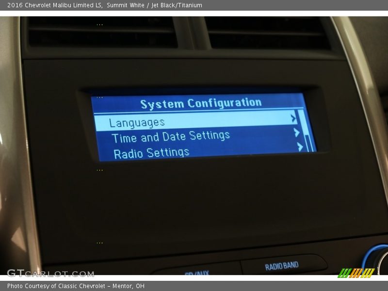 Summit White / Jet Black/Titanium 2016 Chevrolet Malibu Limited LS