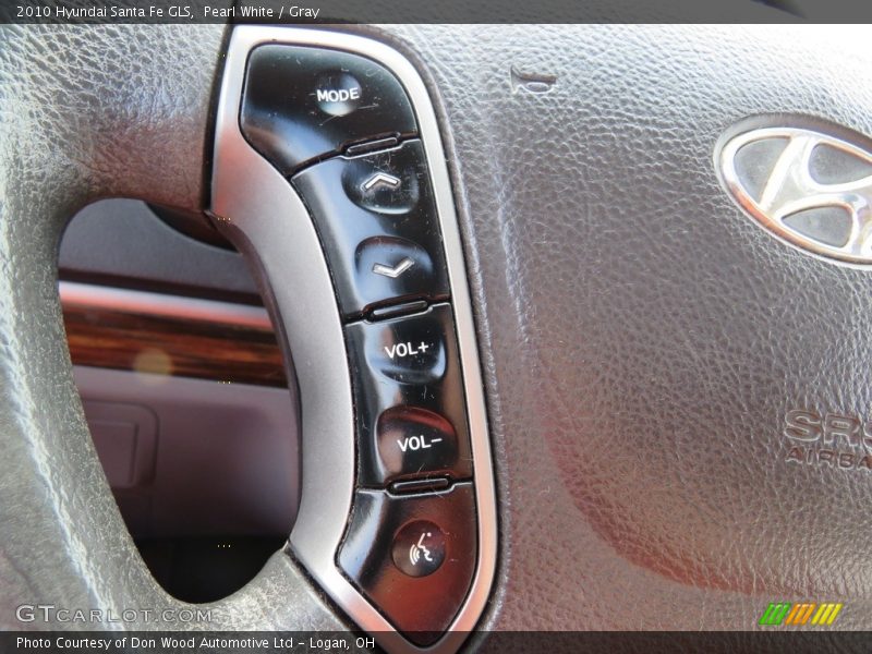 Pearl White / Gray 2010 Hyundai Santa Fe GLS