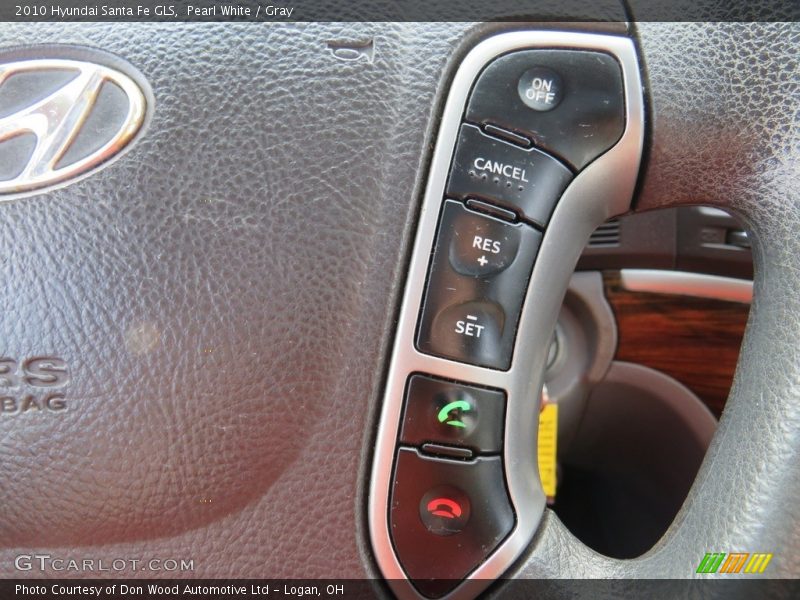 Pearl White / Gray 2010 Hyundai Santa Fe GLS