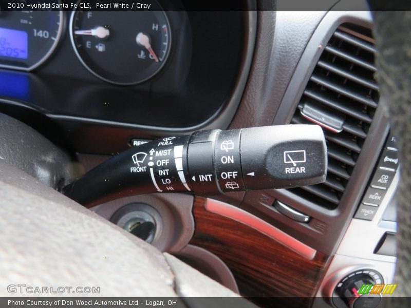 Pearl White / Gray 2010 Hyundai Santa Fe GLS