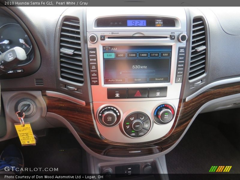 Pearl White / Gray 2010 Hyundai Santa Fe GLS