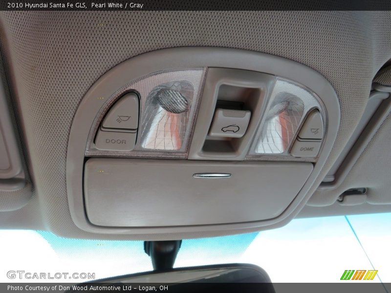 Pearl White / Gray 2010 Hyundai Santa Fe GLS