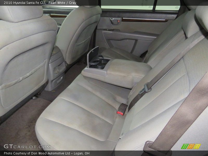 Pearl White / Gray 2010 Hyundai Santa Fe GLS