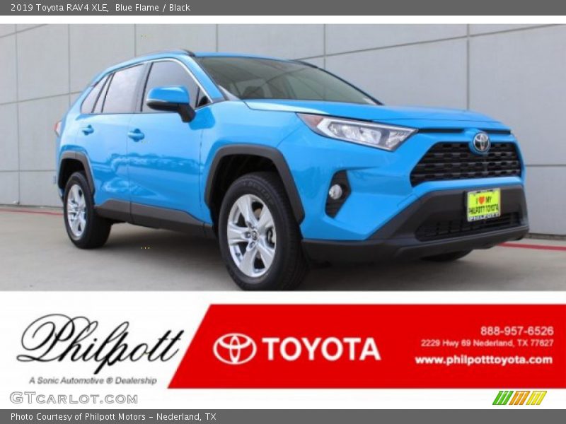 Blue Flame / Black 2019 Toyota RAV4 XLE