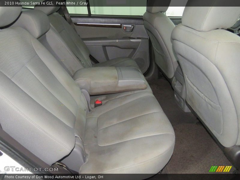 Pearl White / Gray 2010 Hyundai Santa Fe GLS