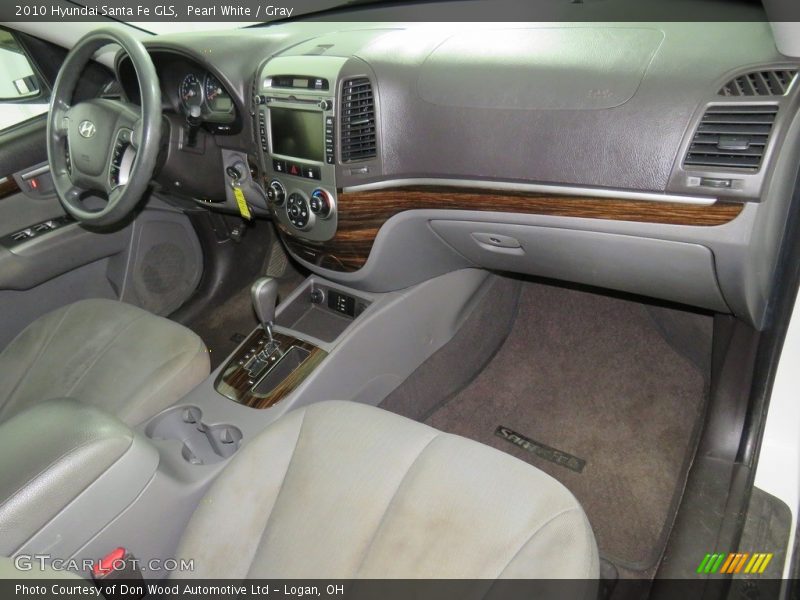 Pearl White / Gray 2010 Hyundai Santa Fe GLS