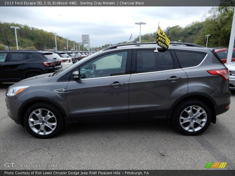 Sterling Gray Metallic / Charcoal Black 2013 Ford Escape SEL 2.0L EcoBoost 4WD