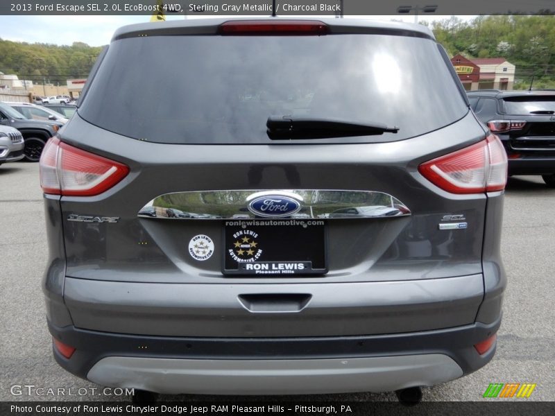 Sterling Gray Metallic / Charcoal Black 2013 Ford Escape SEL 2.0L EcoBoost 4WD