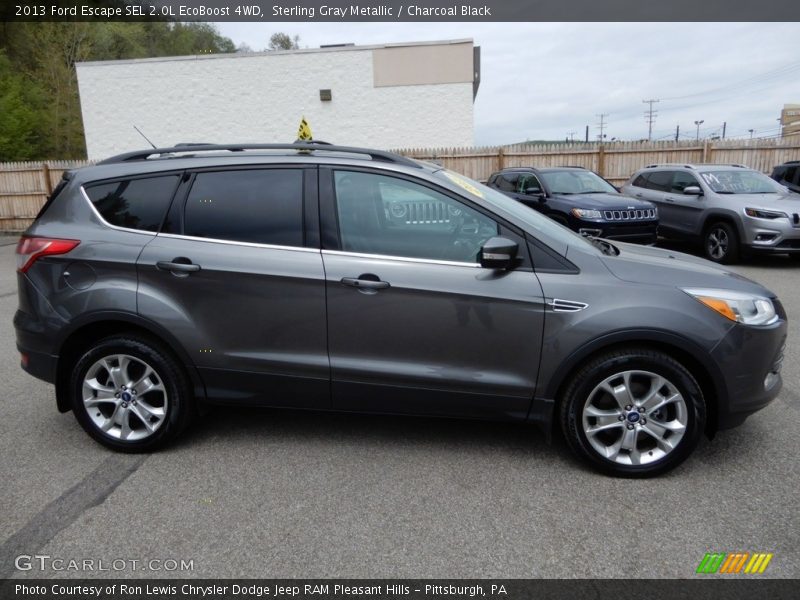 Sterling Gray Metallic / Charcoal Black 2013 Ford Escape SEL 2.0L EcoBoost 4WD