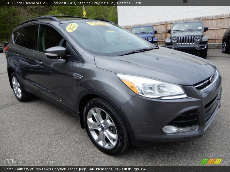 Sterling Gray Metallic / Charcoal Black 2013 Ford Escape SEL 2.0L EcoBoost 4WD
