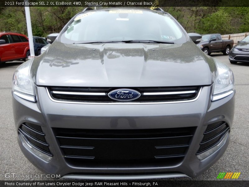 Sterling Gray Metallic / Charcoal Black 2013 Ford Escape SEL 2.0L EcoBoost 4WD