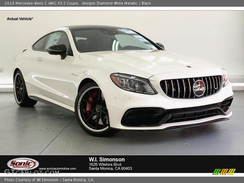 designo Diamond White Metallic / Black 2019 Mercedes-Benz C AMG 63 S Coupe