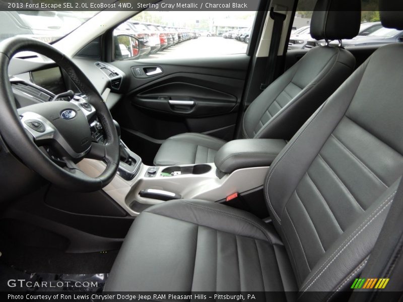Sterling Gray Metallic / Charcoal Black 2013 Ford Escape SEL 2.0L EcoBoost 4WD