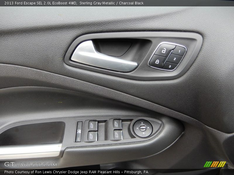 Sterling Gray Metallic / Charcoal Black 2013 Ford Escape SEL 2.0L EcoBoost 4WD